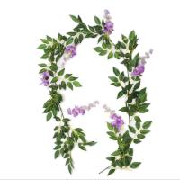 Vine De Hojas De Hiedra Artificial Hydrangea 2 Metros Para Boda Jardín Adorno De Pared Decoración De Navidad Y Festivales DIY Regalo - details 16