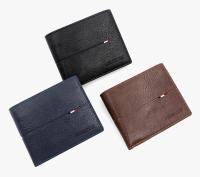 Cartera De Cuero PU De Alta Calidad Para Hombre Slim Con Cremallera Corta Portatarjetas Y Portafotos Monedero Simple Color Negro Café Marrón Azul - details 1