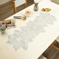 1 Pc Tapete De Comida Dorado En Forma De Flor Vinilo Impermeable Lavable Antideslizante Para Mesas Decoración Para Fiestas Y Vacaciones - details 2