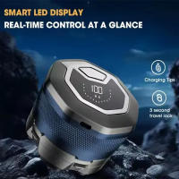 Afeitadora De Cabeza Sin Cable 6D Para Hombres Afeitadora Rotatoria Impermeable Con Cuchilla Magnética Y Pantalla LCD Recargable - details 1