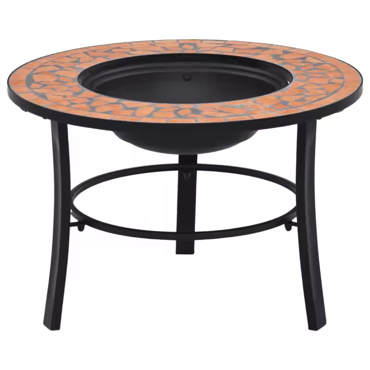 vidaXl Brasero de mosaico cerámica terracota 68 cm - 1