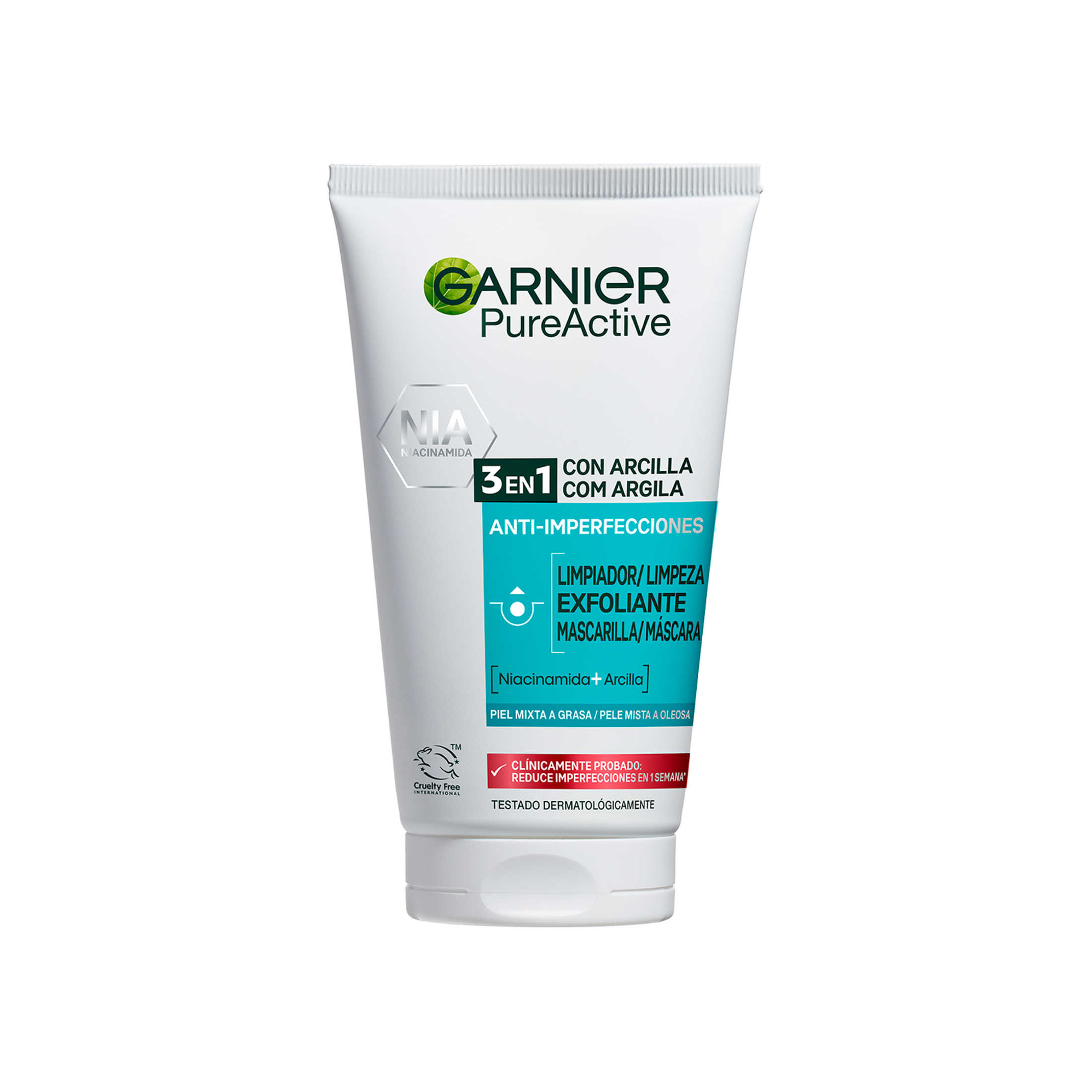 Garnier Pure Active Gel 3 en 1 con arcilla anti-imperfecciones  - 150 ml