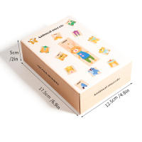 Puzzle De Madera Para Niños Con Formas De Animales Y Palabras En Inglés Juguete Educativo Para La Conocimiento Temprano - details 0