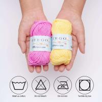 10-pack Cotton Yarn, Cotton Knitting, Crochet Yarn 49m/roll multicolor - details 3