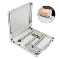 LILI HOME Conjunto de Mesa + 4 Taburetes de Camping Plegables – Aluminio Altura Ajustable 🔹 Dimensiones abiertas: 120 cm (largo) x 60 cm (ancho)  🔹 Altura regulable en 3 posiciones: ▪️ 55 cm ▪️ 62 cm ▪️ 70 cm. ✨ Práctica, ligera y resisten - details 1