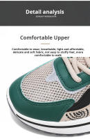 Zapatos De Deporte Para Hombre 2024 Nuevos U Cuero Casual Vulcanizados Transpirables Zapatillas De Caminar Y Correr Plataforma Planas Con Cierre Elástico Material De Suela EVA Talla Verdadera Para Verano - details 5