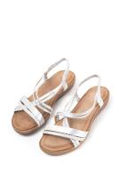 Paloma Wang sandalias doradas mujer con mini cuñas con la plantilla acolchada con tiras trasera elásticas - details 9