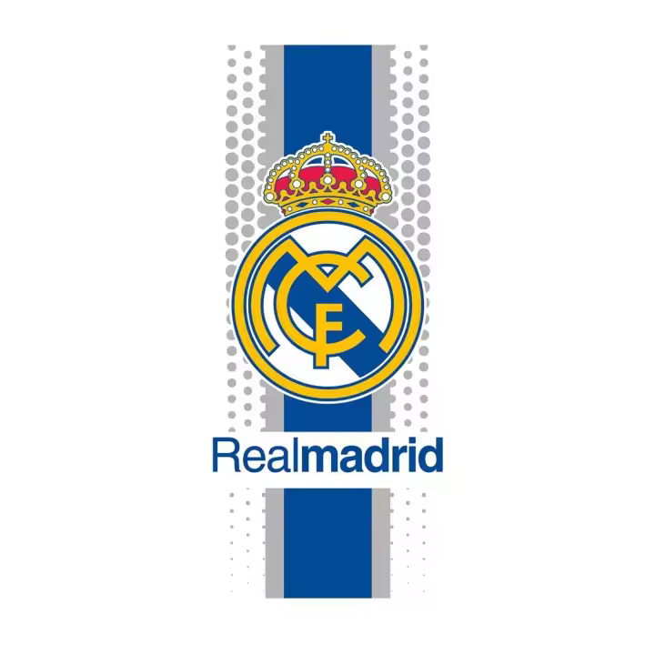 Toalla Playa Piscina infantil Real Madrid Oficial 70x140cm de microfibra para niños - 1