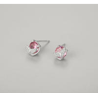 Zenyth-Pendientes de Sirena with rounded Rose en Plata s925 para Mujer, Diseño de Nicho, joyería al por mayor,2 piezas - details 5