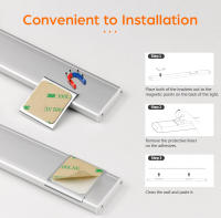 Luz LED Ultrafina USB Para Armario Con Sensor De Movimiento PIR Y Recargable Aluminio Lámpara Portátil Para Cocina Barra Iluminación Nocturna - details 5