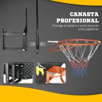 SPORTNOW Canasta de Baloncesto de Pared Tablero de Baloncesto Aro de Baloncesto para Interior y Exterior 110x90x70 cm Negro y Amarillo - details 2
