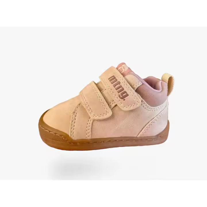 Zapato Respetuoso Barefoot Mustang Free 48928 Nude Botita niña. Su suela tiene 3 mm de grosor y con zero drop(totalmente plana)respeta el natural desarrollo del pie del pequeño. Flexibles y torsionables. Veganas - 1
