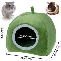 Casa De Algodón Para Hamster Y Cojín Caliente De Invierno Para Mascotas Pequeñas Caja De Acogida Para Rata/Guinea Pig/Hedgehog - details 3