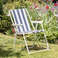 ARISE SHOP-JUEGO 2 SILLA PLAYA FIJA ALTA METAL RAYAS - details 1