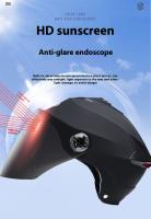Casco De Motocicleta Con Luces LED Recargables Para Hombres Y Mujeres Casco Universal Para Moped Y Scooter Eléctrico Cuatro Estaciones Medio Casco ABS Peso 950g - details 8