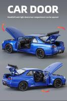 Nissan GTR R34 Skyline Supercar De 1:32 Modelo De Coche De Metal Aleación Con Sonido Y Luz Juguete De Carreras Para Niños - details 9