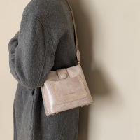 Bolso Bandolera De Cuero PU Vintage Para Mujer Lujo Diseñador Negro Bolso De Hombro Con Cadena Estilo Elegante Y Versátil - details 6