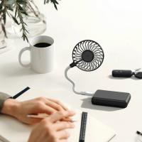 Ventilador Portátil Recargable USB Silencioso Con Batería De Almacenamiento Para Verano Viajes Exteriores Corriente 5V Plástico - details 5