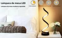 Lámpara De Mesa Para Dormitorio LED Dimmable Moderna Espiral Para Mesita De Noche Sala De Estar Oficina Incluye Bombilla Fuente De Alimentación DC 5V - details 0