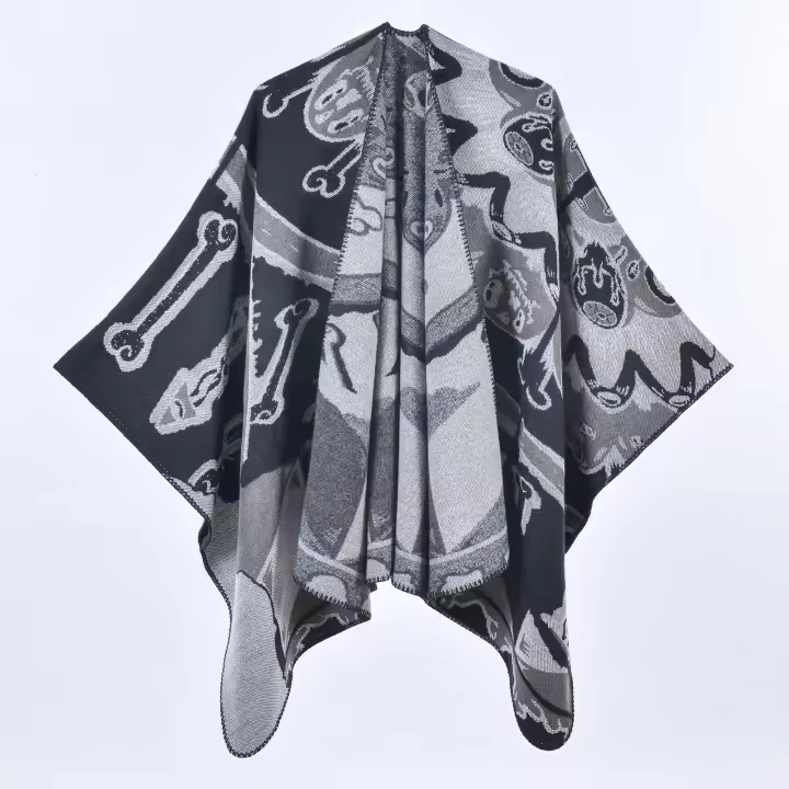 Chal retro para damas, nueva capa de cachemira de imitación, manta para la siesta en la oficina para viajar y tomar fotografías - 1
