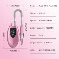 Taladro De Uñas Profesional 45000RPM Con Modo Pausa Máquina De Manicura Eléctrica Para Esmalte De Gel Y Salón De Belleza Accesorios De Taladro De Uñas - details 12