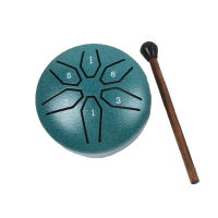 Mini Tambor De Lengüeta De Acero De 3 Pulgadas Con 6 Tonos Instrumento Musical Con Palos Y Tambor De Música Accesorios - details 7