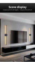 Lámpara De Pared Moderna LED Negra En Forma De I Iluminación Interior Para Dormitorio Sala De Estar Pasillo Decoración De Hogar Incluye Bombillas - details 8