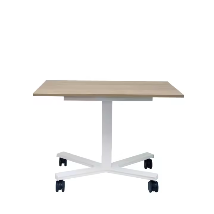 Mesa de Trabajo Eléctrica Piqueras Y Crespo Regulable en Altura con Ruedas de Nailon y Estructura Blanca - 1