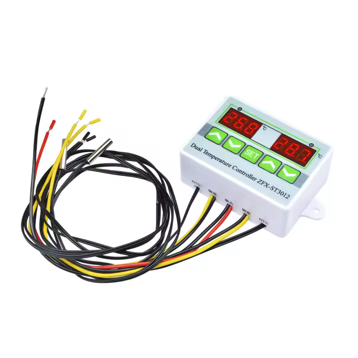 Controlador De Temperatura Digital ZFX-ST3012 Con Pantalla LED Doble Termostato Inteligente Para Interior Cargador - 1