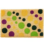 COSHANO Felpudo Alfombra Fibra de Coco Natural con Reverso PVC Antideslizante para Exterior e Interior 40x60cm (Circulos) - details 0