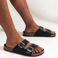 Zapatillas De Hombre Sencillas Y Moda Con Hebilla Talla Plana Multiple Tallas Cómodas Para Exterior Verano PU EVA - details 1