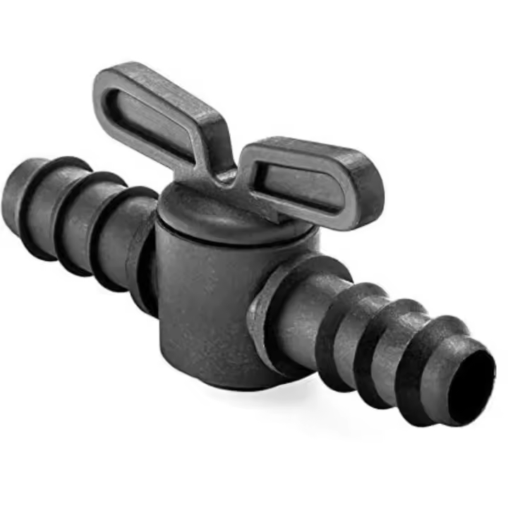 Abrisa - Pack 5 unidades - Llave de paso para riego, Negro, 16 mm - 1
