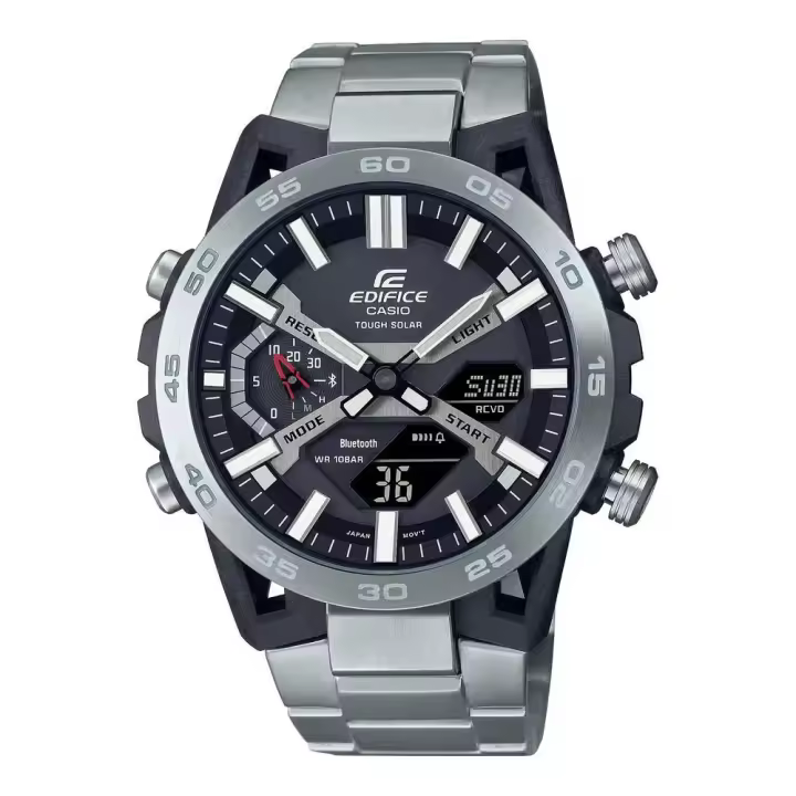 Casio Reloj Ecb-2000d 51 Mm Plateado Hombre - 1