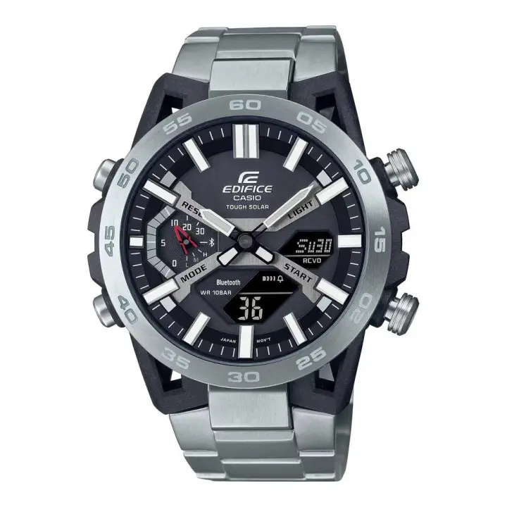 Casio Reloj Ecb-2000d 51 Mm Plateado Hombre - 1