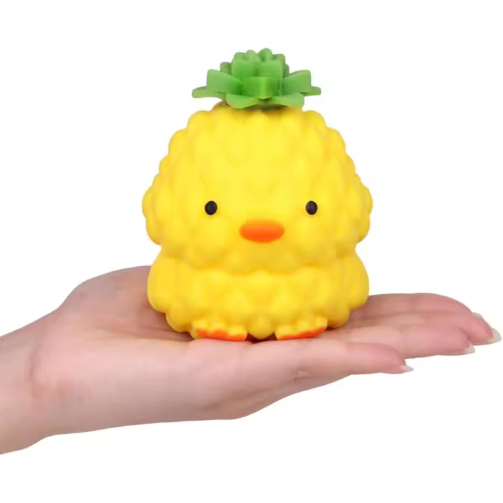 Pelotas antiestrés de piña, juguete sensorial de animales para aliviar la ansiedad, adorables juguetes antiestrés blandos de pato para niños y adultos como regalo de fiesta. - 1