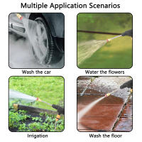 Lavadora de alta presión sin cuerda de 21V con 1 batería y 5 metros de tubería de agua para la limpieza de pisos, lavado de coches y riego de jardín - details 2