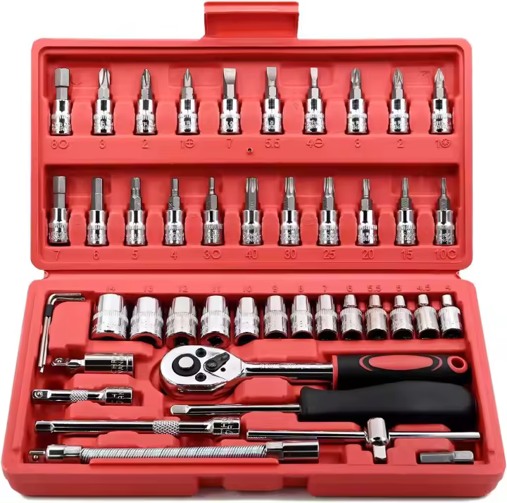Kit De Herramientas 46 Piezas Chave Y Soporte De Boca Con Estuche Xiaofei 1/4 Destornillador Juego De Parques Para Automóvil - 1