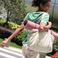 Bolso de Mano para mujer with Cremallera, Bolso de Gimnasio con compartimientos, Bolso de trabajo para portátiles  D-beige- M - details 0