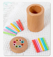 Juguetes De Madera Montessori Para Niños Juego De Colores Y Motor Fin Juego Educativo De Alineación Sensorial Para Bebés De 1 a 3 Años - details 3