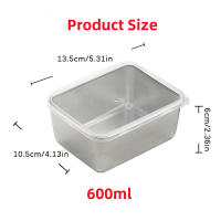 Caja De Almacenamiento De Alimentos De Acero Inoxidable 600ml Con Tapa De Plástico Para Refrigerador Conservación De Frescura Para Picnics - details 9