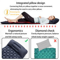 Almohadilla De Dormir Para Camping Inflable Ultraligera Con Bomba Integrada Y Soporte De Cabeza Para Viajes Y Senderismo - details 6