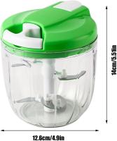 Mini picadora, picadora de alimentos de 900 ml, picadora manual de cebolla de silicona PP, máquina picadora de hilo manual, picadora de ajo portátil para alimentos desmontable, picadora de verduras - details 3