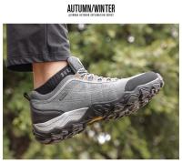 Zapatos De Senderismo HUMTTO Para Hombres Diseñador Lujo Invierno Trekk Ing Escalada Suela De Goma Transpirables Talla True Fit Material Superior Cuero Spandex Suela EVA Lining De Algodón - details 5