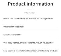 Herramienta De Tijeras + 50/100 Conjunto De Botones De Metal Para Ropa Herramienta De Costura Con Botones De Cierre De Snap Vacíos Y Sólidos Para Manualidades DIY - details 0