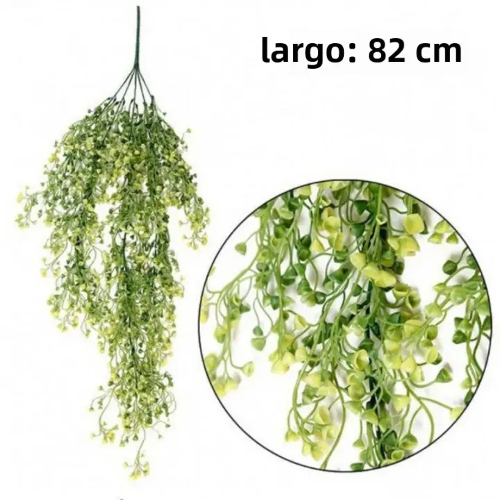Plantas Artificiales Colgantes De 80CM Adelfa Artificial Decoración De Pared Para Jardín Y Hogar Flores Falsas De Plástico Para Exposición Y Uso En Bodas - 1