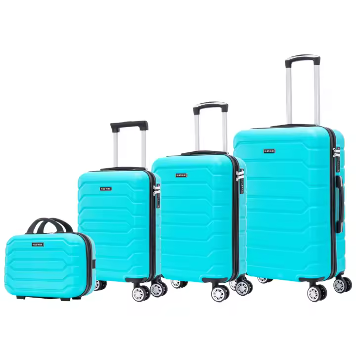 Conjunto de Maletas de Viaje Elegantes: Carcasa Ligera de ABS, Cerradura Numérica, 4 Ruedas Giratorias 360°, Asa Telescópica de Aluminio  Juego de Maletas    Set Trolley Maleta Cabina（7599 M004 8008 8002 ABS TOP) - 1
