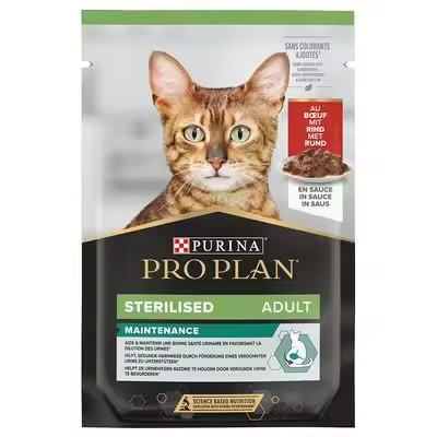 Pro Plan Sterilised Sobre de Buey para Gatos  Alimento húmedo para Gatos - 1
