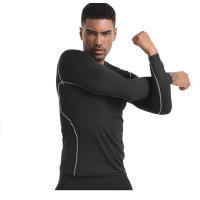 Camiseta Deportiva Para Hombres 2024 Con Mangas Largas Y Alta Elasticidad Secado Rápido Color Sólido Transpirable Ligera Protección Solar - details 1