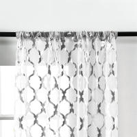 2 Piezas De Cortinas Sheer Con Patrón Geométrico Para Decoración De Sala De Estar Y Dormitorio Material De Poliéster 100% - details 9