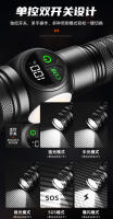 Linterna de luz láser blanca potente con pantalla de carga tipo C, luz lateral COB magnética fuerte, interruptor doble, linterna LED - details 5